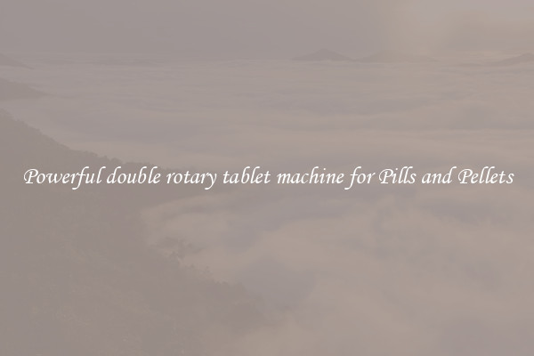 Powerful double rotary tablet machine for Pills and Pellets