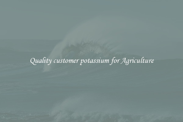 Quality customer potassium for Agriculture