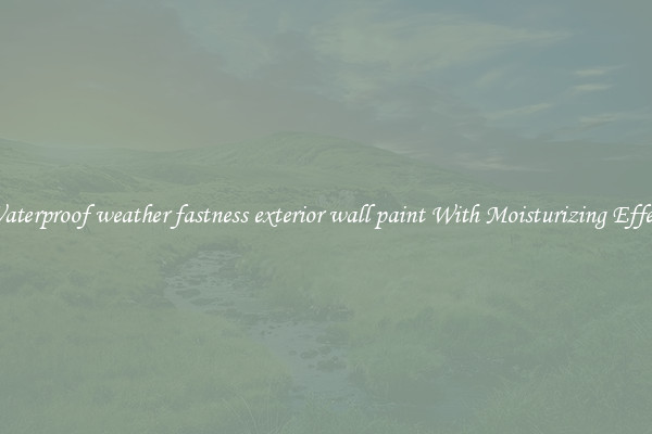 Waterproof weather fastness exterior wall paint With Moisturizing Effect