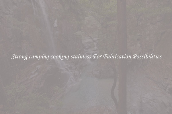 Strong camping cooking stainless For Fabrication Possibilities