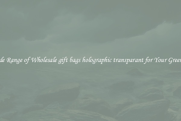 A Wide Range of Wholesale gift bags holographic transparant for Your Greenhouse