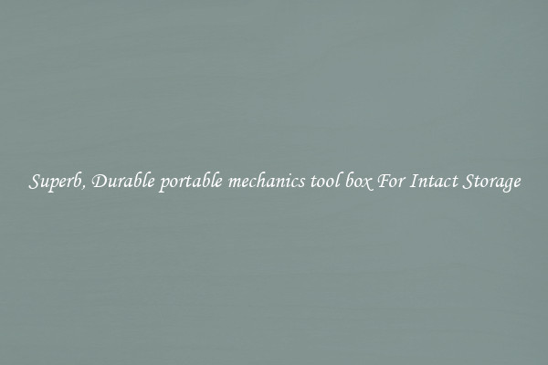 Superb, Durable portable mechanics tool box For Intact Storage
