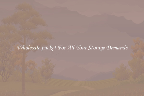 Wholesale packet For All Your Storage Demands