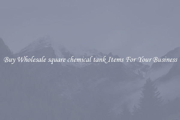 Buy Wholesale square chemical tank Items For Your Business