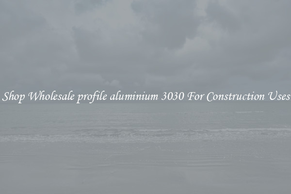 Shop Wholesale profile aluminium 3030 For Construction Uses