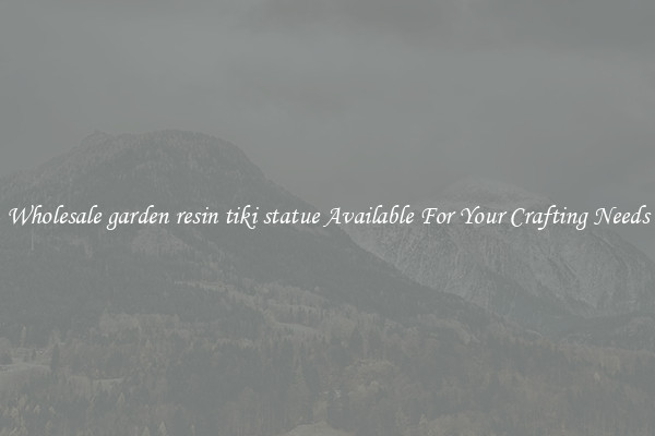 Wholesale garden resin tiki statue Available For Your Crafting Needs